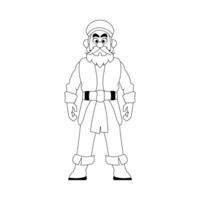 A cartoon santa claus character with a beard and hat vector