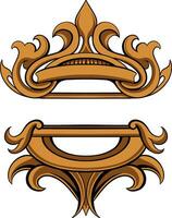 Frame ornament vintage classic element decoration vector