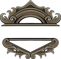 Frame ornament vintage classic element decoration vector