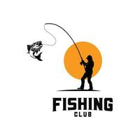 pescado en un pescar gancho ilustración vector