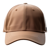 plain brown hat design with front view. mockup template, generative ai png