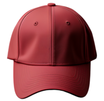 llanura rojo sombrero diseño con frente vista. Bosquejo plantilla, generativo ai png