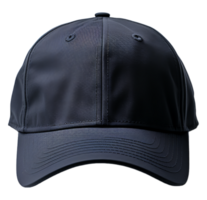 plain navy blue hat design with front view. mockup template, generative ai png