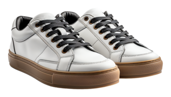 blanco zapato foto Bosquejo con lado vista, aislado en transparente fondo, generativo ai png