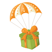 parachute met cadeaus png