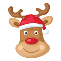 cute santa reindeer png