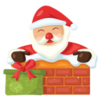 santa claus con regalos png