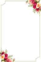 Invitation Flower Frame Border PNG Image Transparent Background Ai Generative