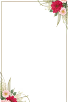 Einladung Blume Rahmen Rand png Bild transparent Hintergrund ai generativ