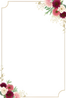 Invitation Flower Frame Border PNG Image Transparent Background Ai Generative