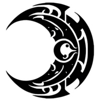 creciente estilo tribal tatuaje png transparente antecedentes ai generativo