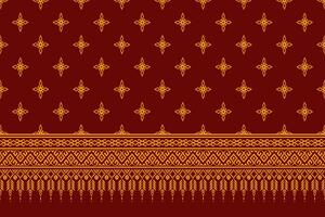 Red Cross stitch colorful geometric traditional ethnic pattern Ikat seamless pattern abstract design for fabric print cloth dress carpet curtains and sarong Aztec African Indian Indonesian vector