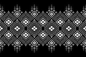 Nature vintages cross stitch traditional ethnic pattern paisley flower Ikat background abstract Aztec African Indonesian Indian seamless pattern for fabric print cloth dress carpet curtains and sarong vector
