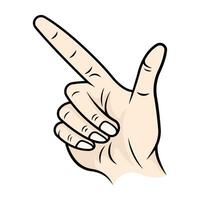 Vector illustration of hand Gesture