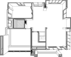 3d ilustración de residencial proyecto vector