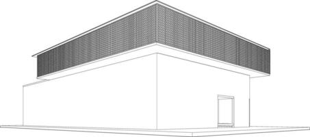 3d ilustración de residencial proyecto vector