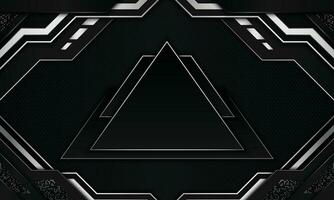 Abstract technology background with dark navy and blue neon stripes. vector