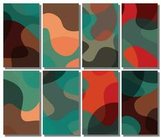 Abstract wavy set background. vector