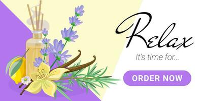 Landing page or Banner for Aromatherapy vector