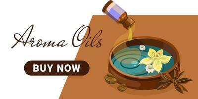 Landing page or Banner for Aromatherapy vector