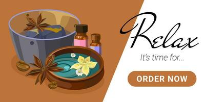 Landing page or Banner for Aromatherapy vector