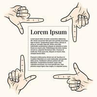 Illustration of Banner with Hand Gestures vector