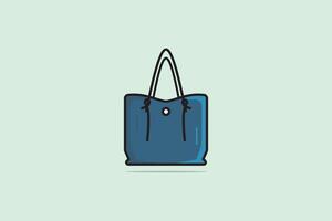 Modern Simple Blue Woman Purse vector illustration. Beauty fashion objects icon concept. Girls fashion handbag vector design.