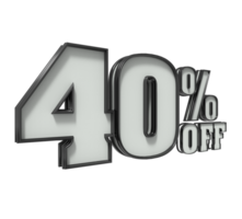 Number 3d of 10 to 90 percent for promotion or discount png