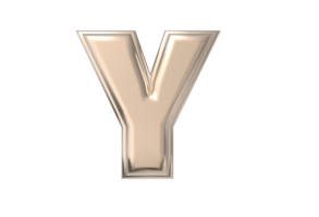 Text A to Z 3d with style color golden png