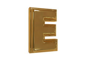 Style text 3d A to Z with color gold png
