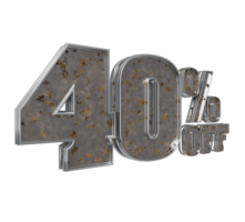 Number 10 to 90 percent 3d for promotion or discount png