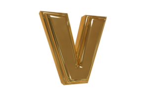 Style text 3d A to Z with color gold png
