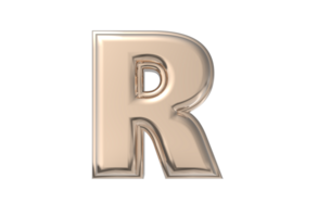 Text A to Z 3d with style color golden png