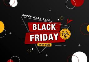 Vector Black Friday sale with geometric background