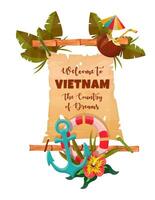 Banner of Welcome to Tropical Country vector