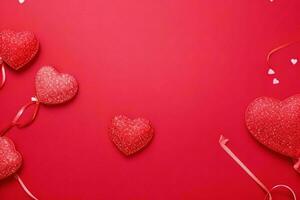 valentine's day decoration background. AI Generative Pro Photo