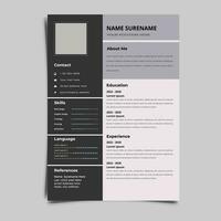 Resume CV vector Graphic Templates