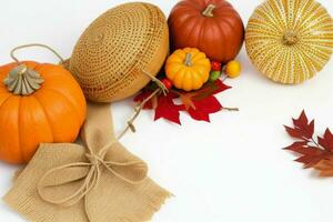 Thanks giving decoration background. AI Generative Pro Photo