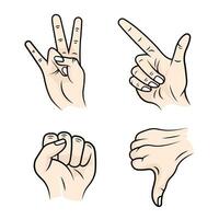 Vector Illustrations of Hand Gestures