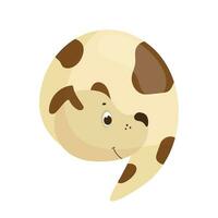 Punctuation Mark in the Form of a Cute Animal vector