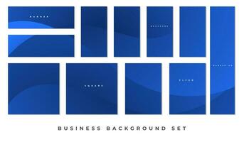 business background set template with creative colors vector