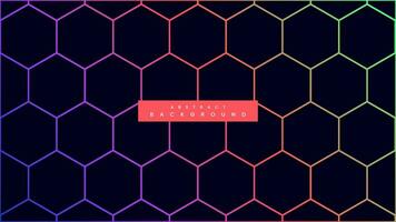 colorful hexagon background vector