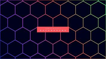 colorful hexagon background vector