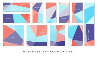 business background set template for use in design vector