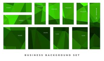 business background set template for use in design vector