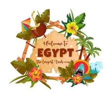 Banner of Welcome to Tropical Country vector