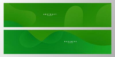 set of banner with abstract green bio organic background vector