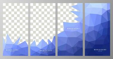 abstract blue geometric background with triangles vector