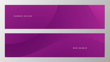 set of banner with abstract pink background vector