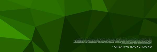 abstract green triangles background for design template vector